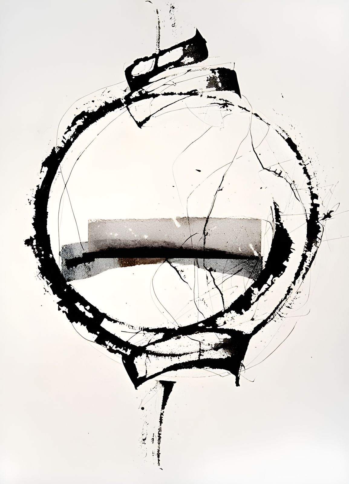 Poster - Abstrakt Monokrom Konst