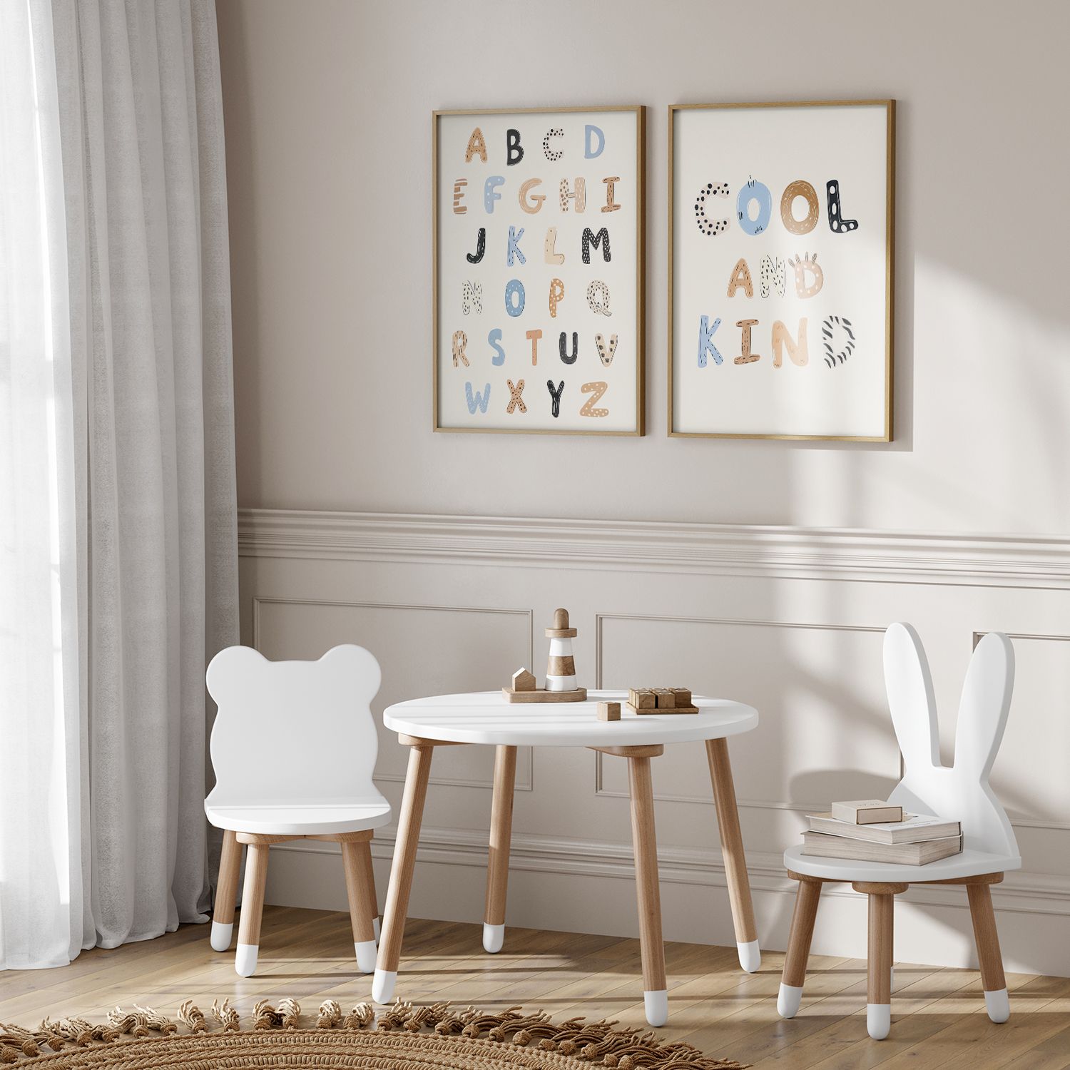 Poster - Cool and Kind Alfabet / Set med 2
