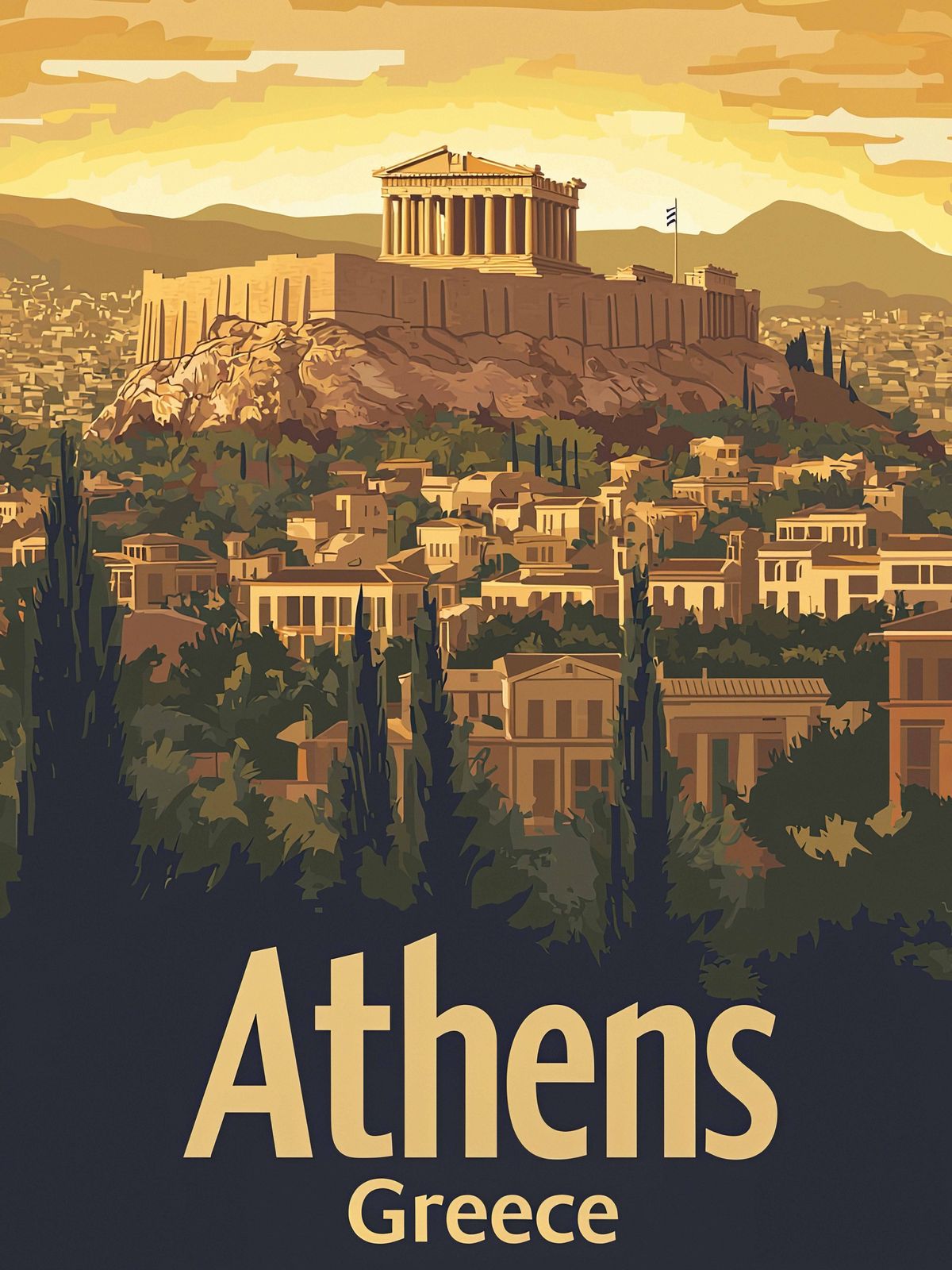 Poster - Aten Grekland