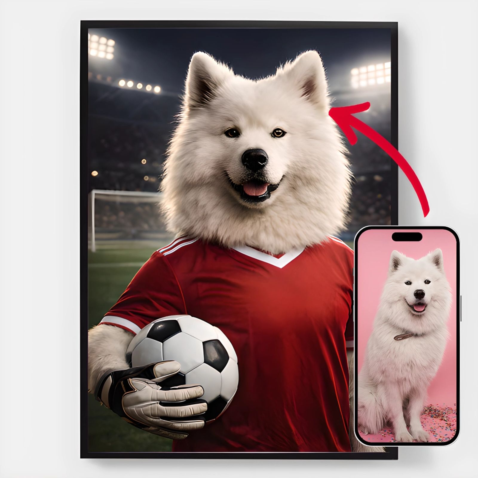 Personlig Poster - Fotbollsspelaren Husdjuret - AI Poster