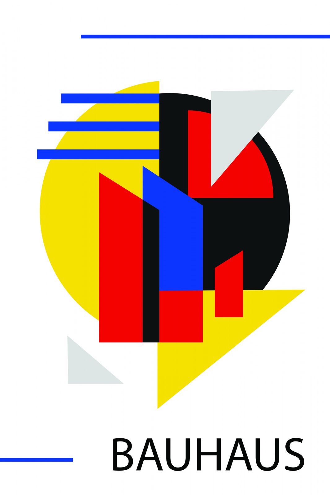 Affisch - Bauhaus Abstrakt Konst