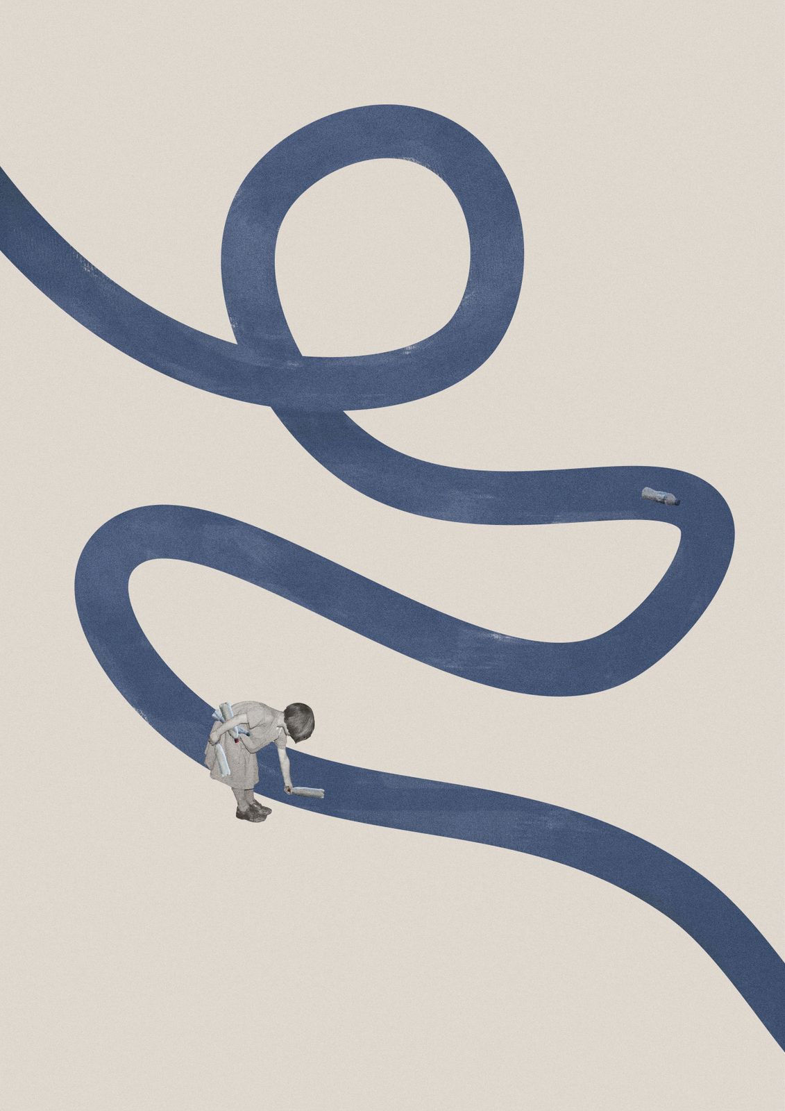 Poster - Blå Vägdesign