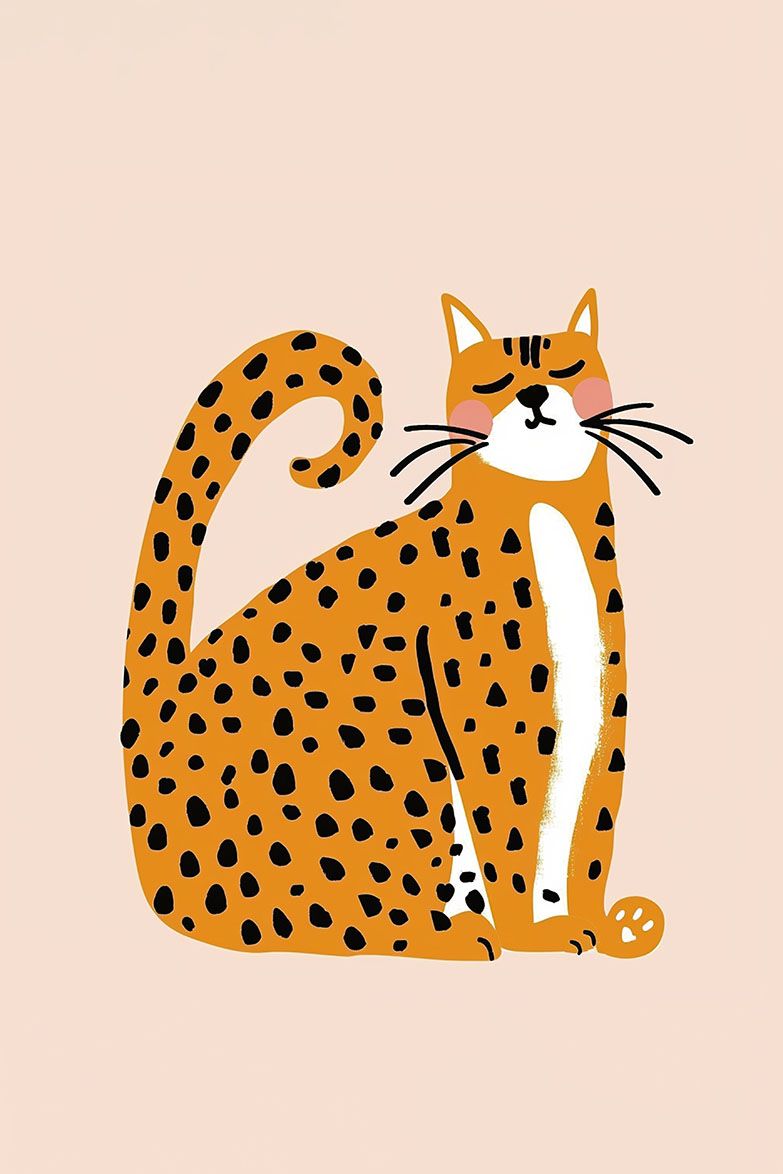 Poster - Lekfull Leopard