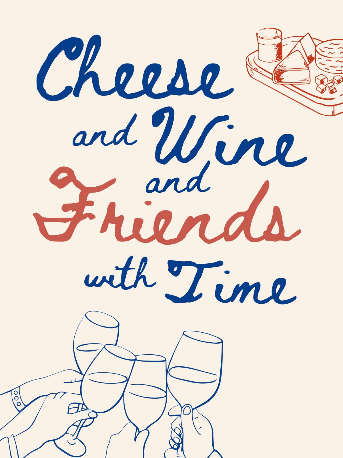 Poster - Design med Ost och Vin