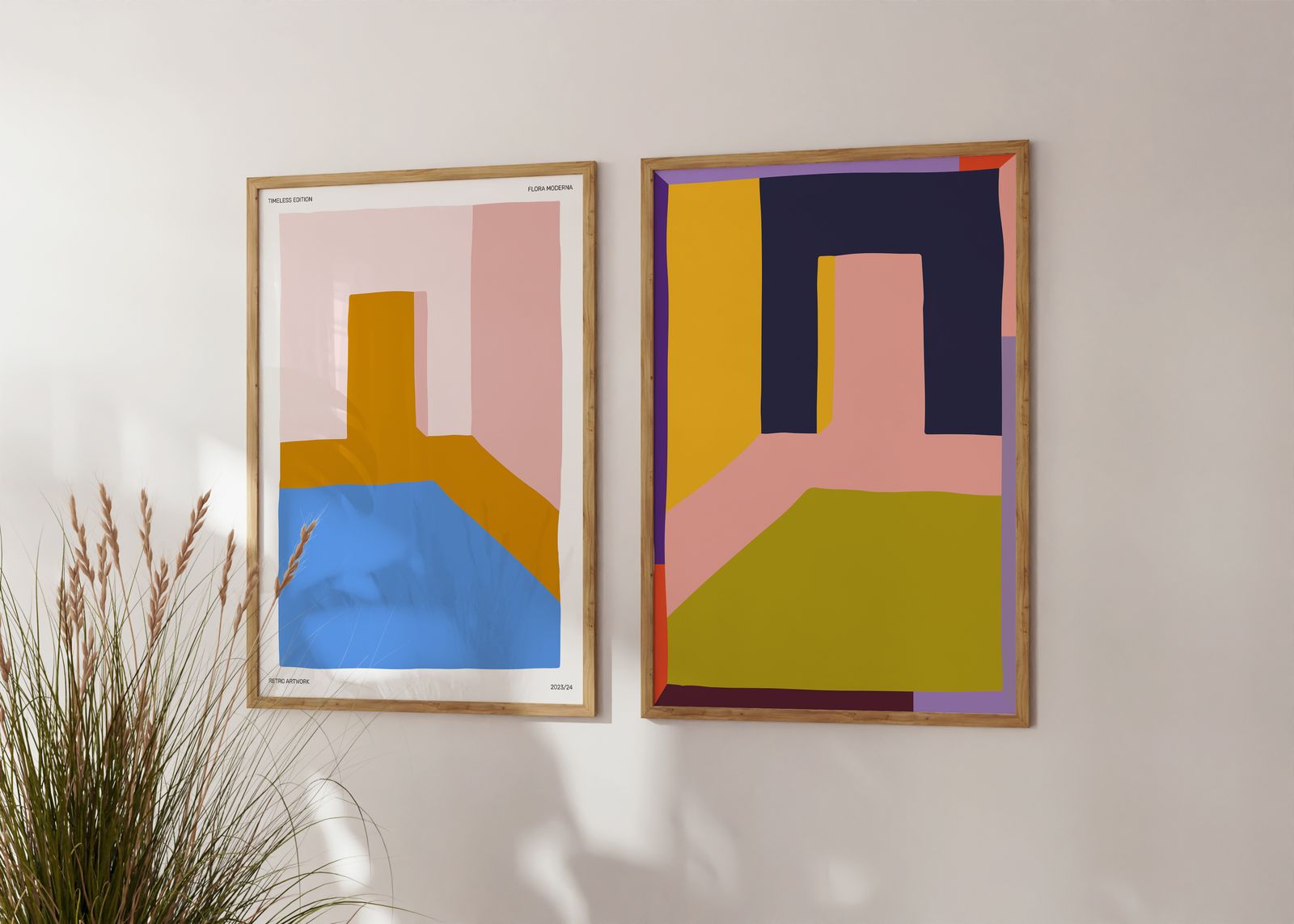 Poster - Retro Konst Set om 2