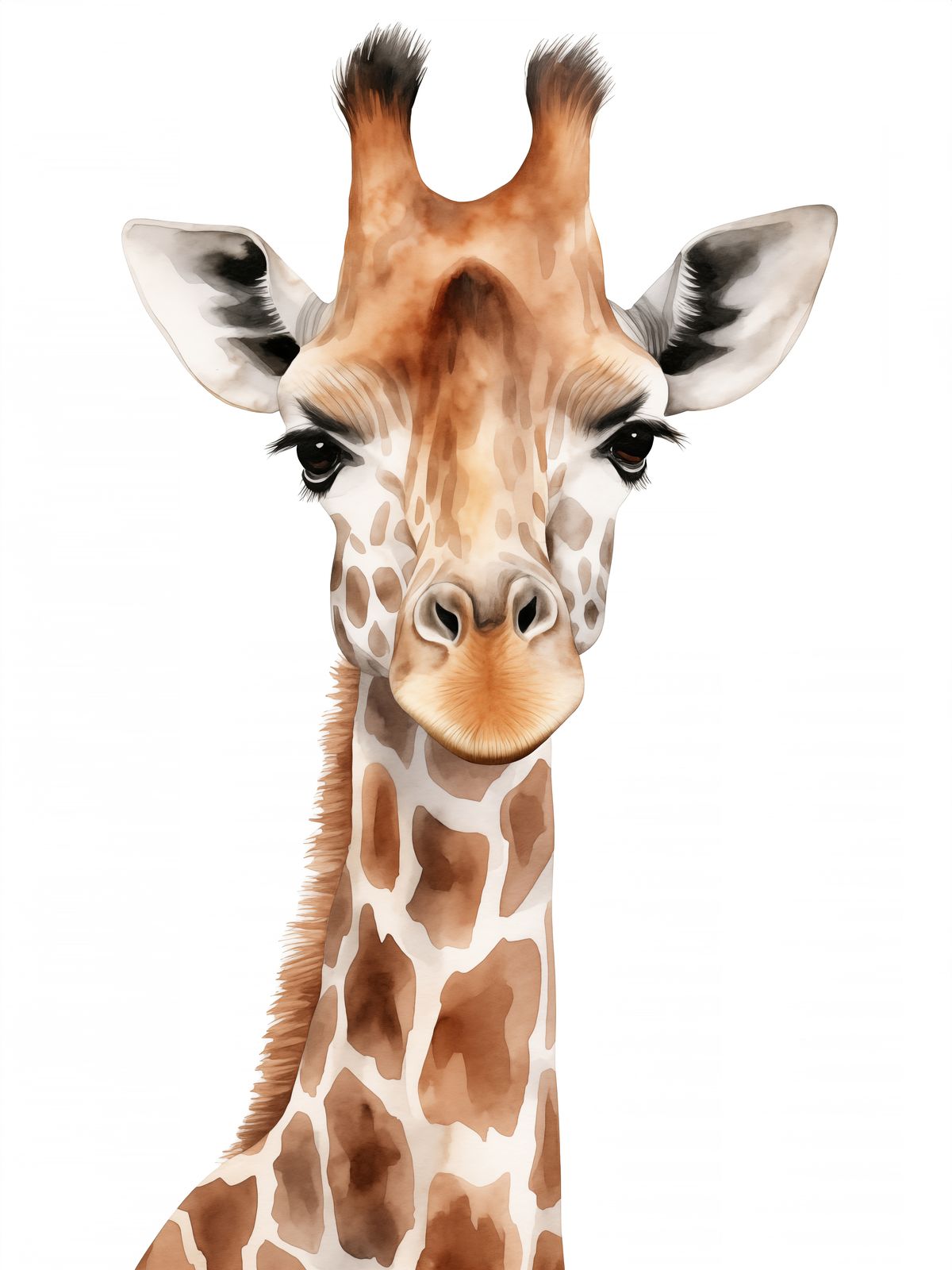 Poster - Akvarell Giraff