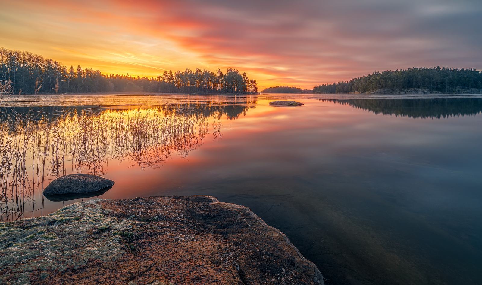 Poster - Lugnt Sjösunuppgång