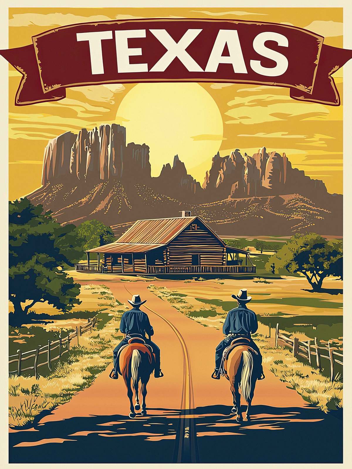 Poster - Texas Landskap