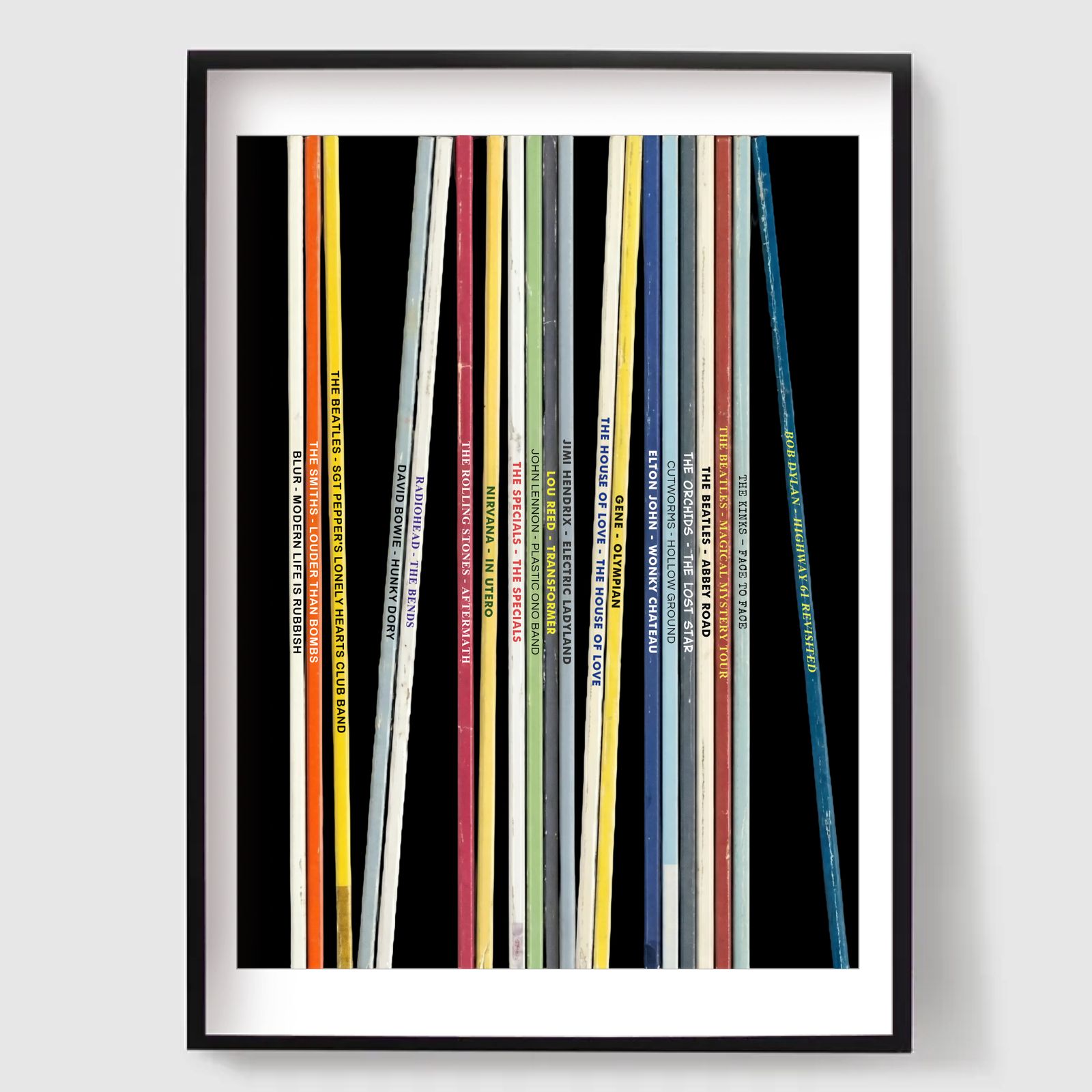 Personlig Poster - 20 Vinylskivryggar Tryck