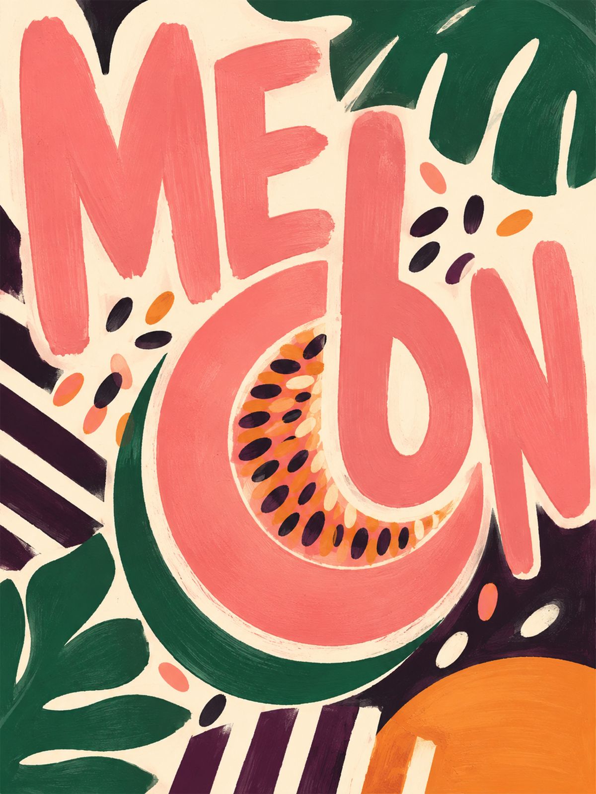 Poster - Melon Vibrant Art