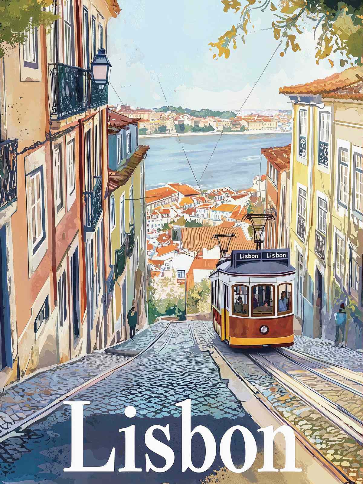 Poster - Lissabon Spårvagn Gatukonst
