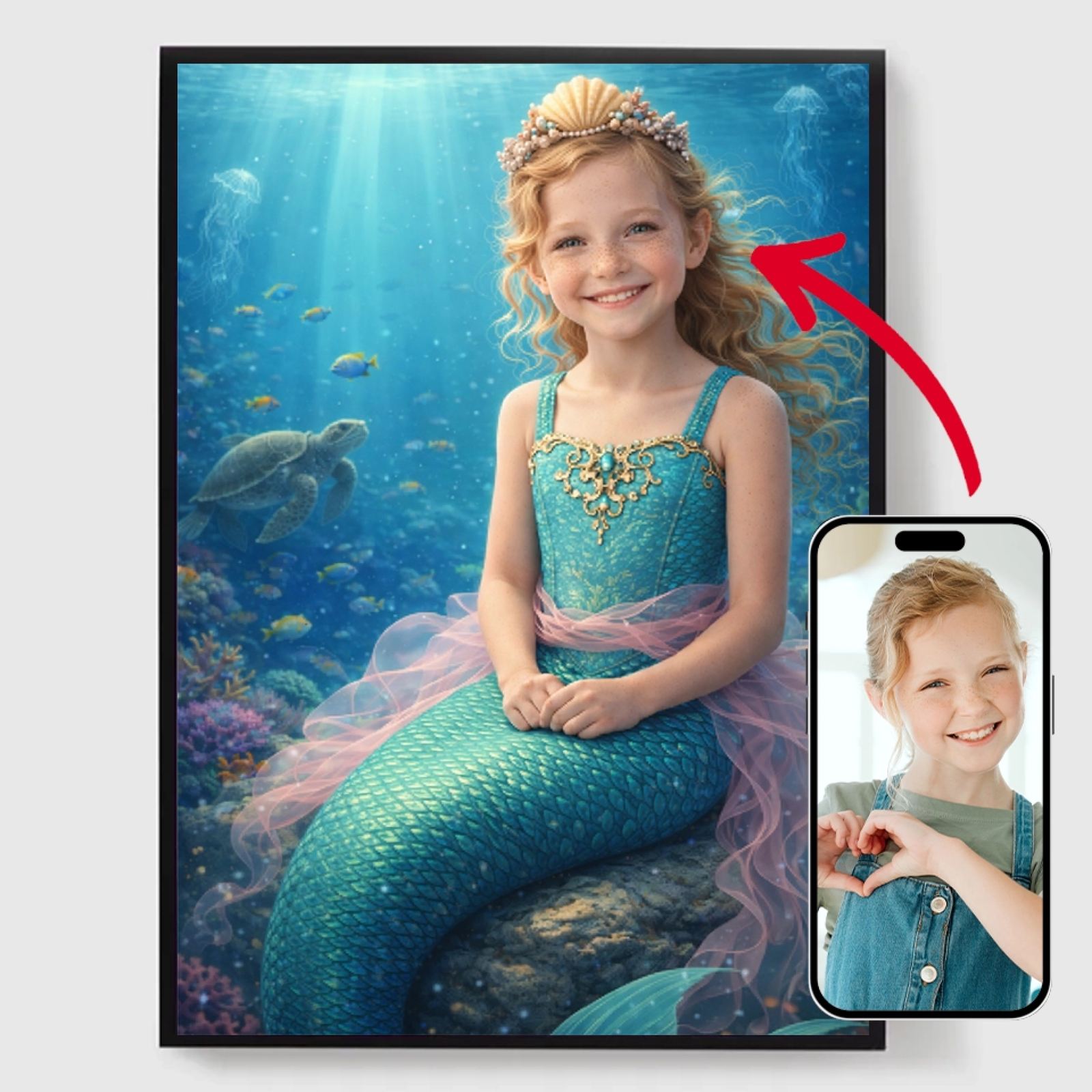 Personlig Poster - Barnsjöjungfru - AI Poster