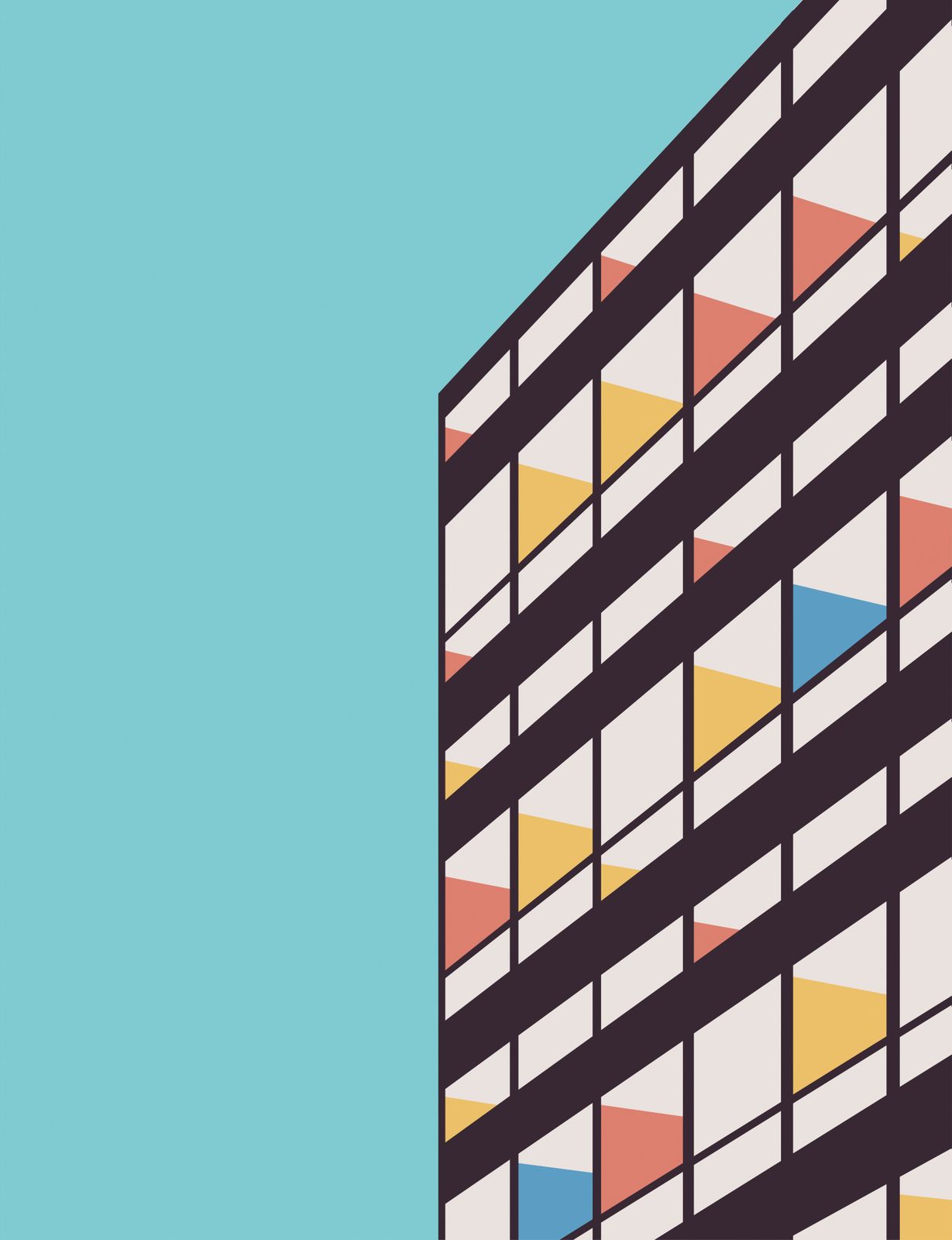 Poster - Geometrisk Byggnadsdesign
