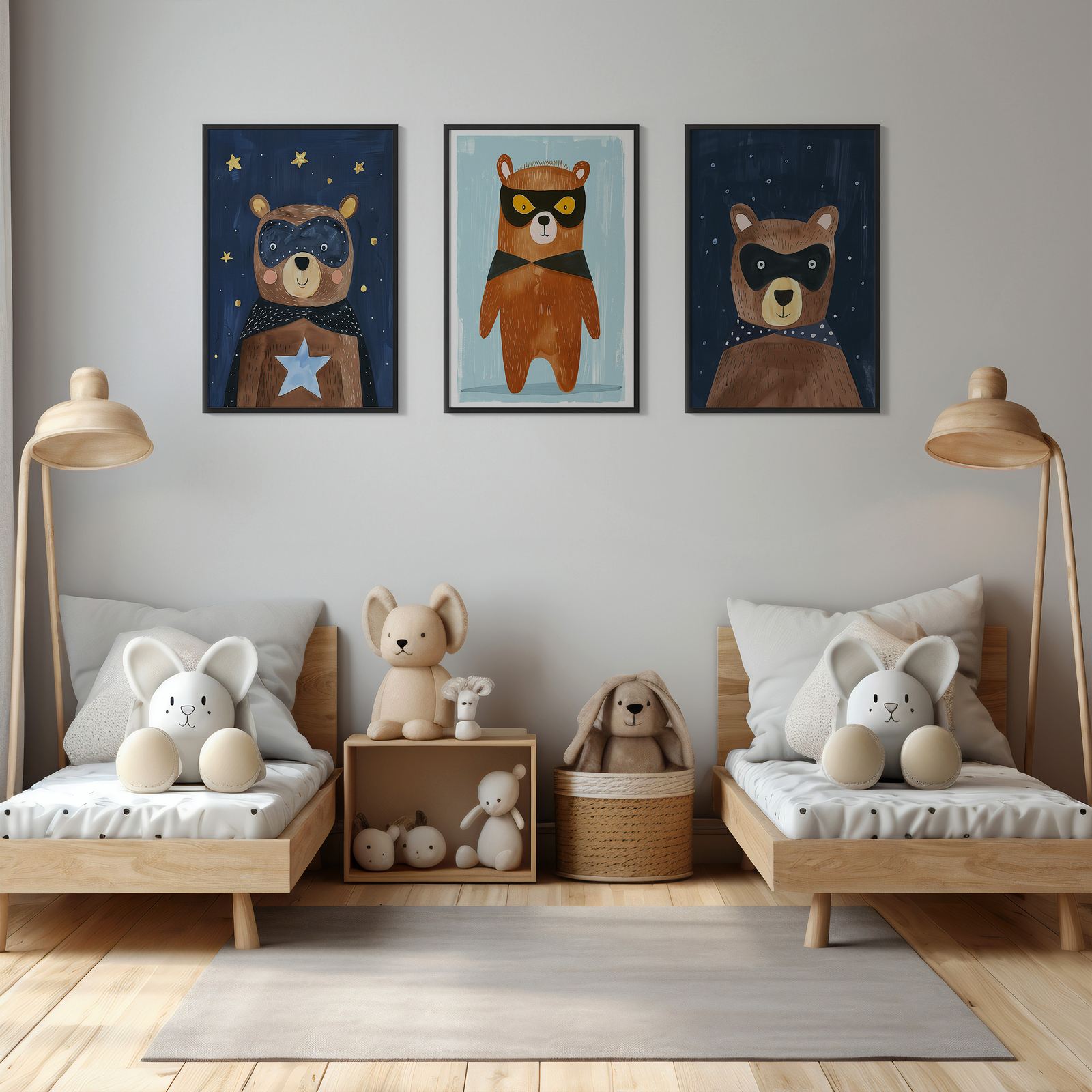 Poster - Superhjälte Björn Set av 3