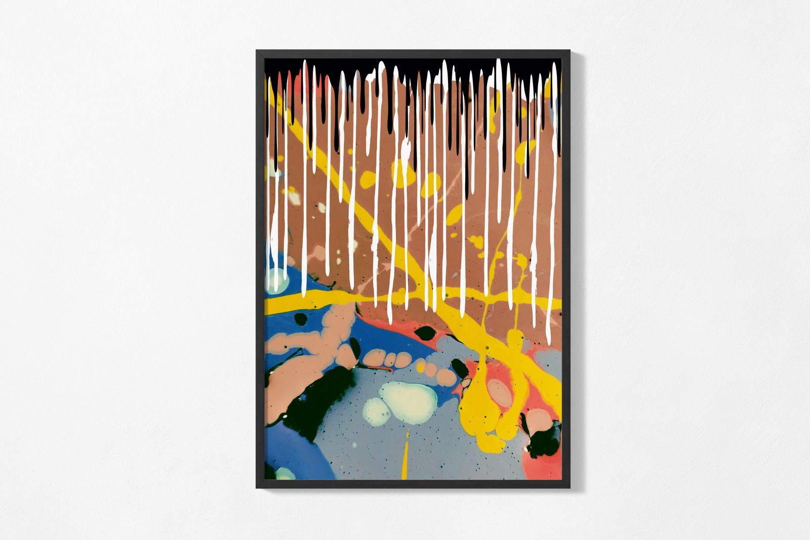 Poster - Abstrakta Färg Droppar