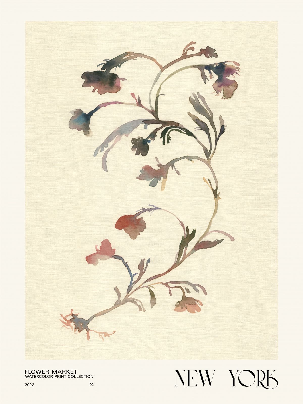 Poster - Blommarknad New York