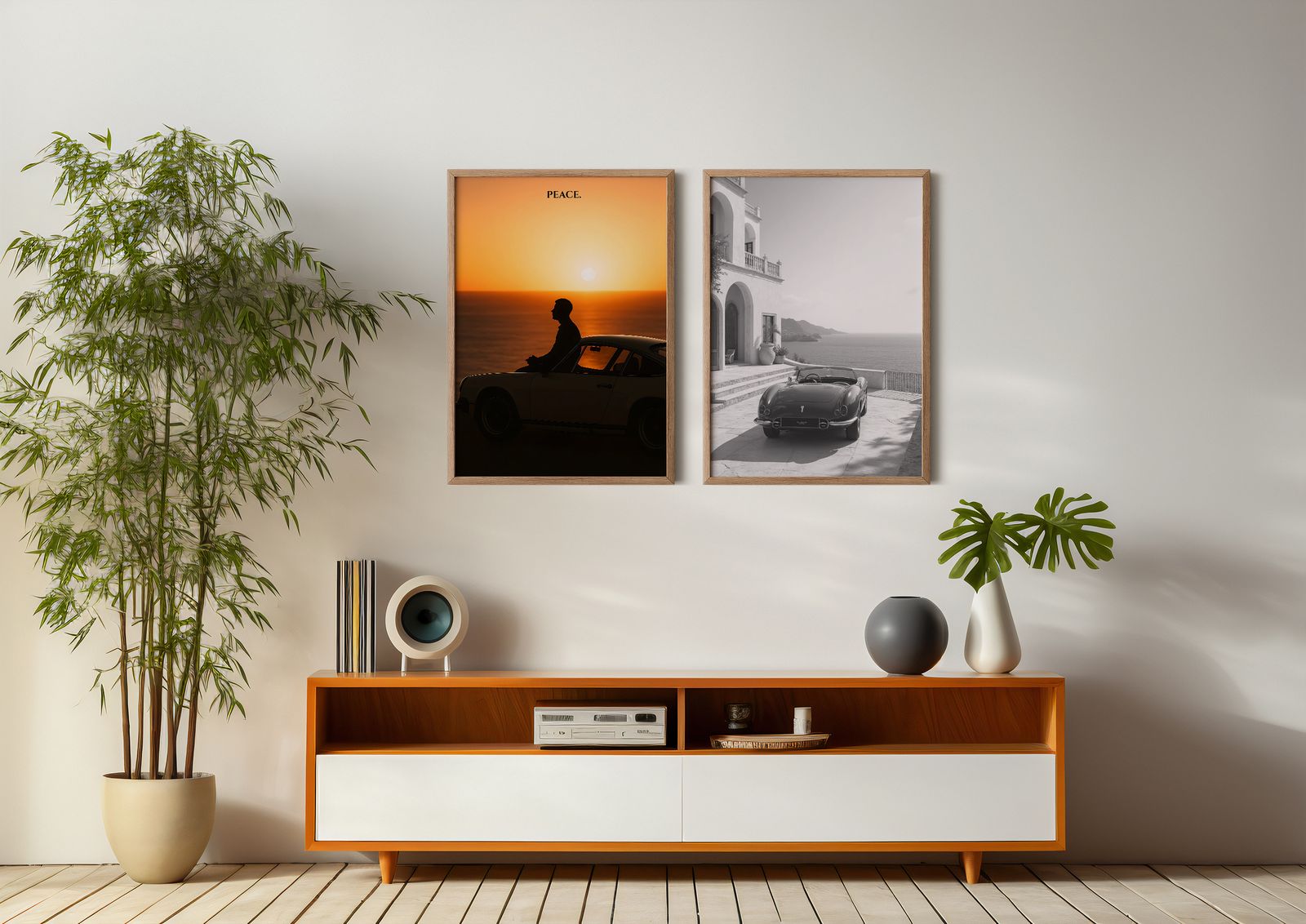 Poster - Fredlig Bilscen / Set av 2