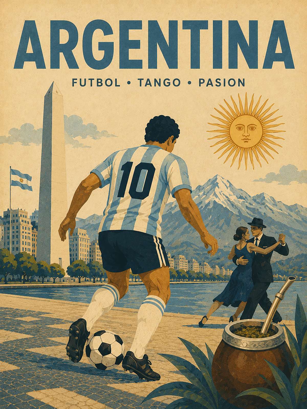 Poster - Argentina Fotboll och Tango