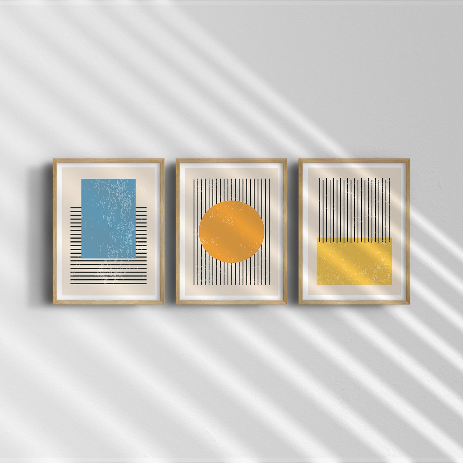Poster - Abstrakt Geometrisk Konst / Set av 3