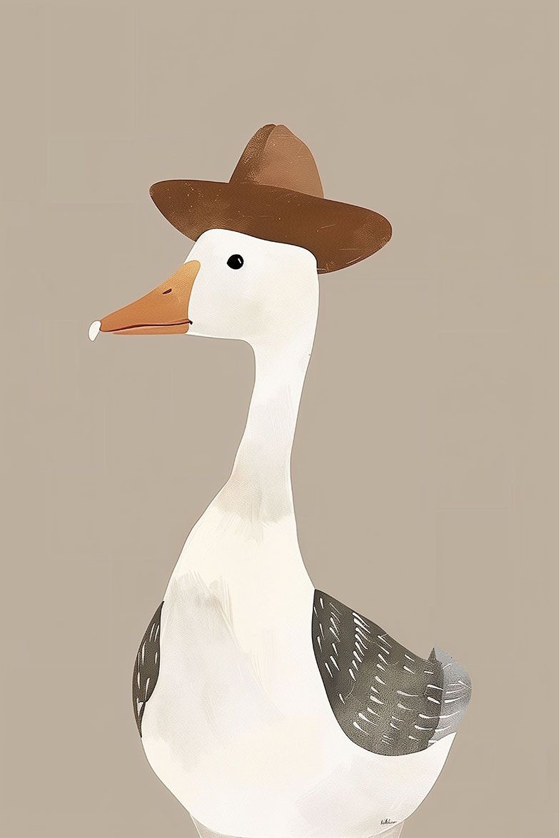 Poster - Gås med Hatt