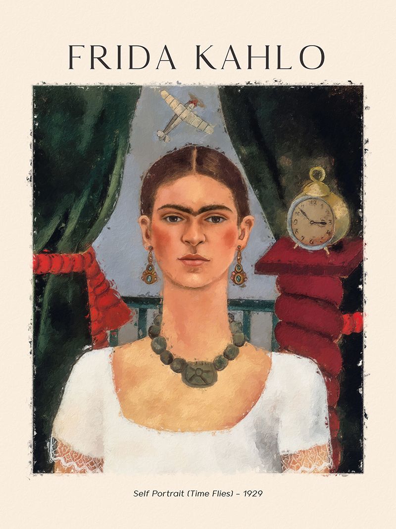 Poster - Frida Kahlo Självporträtt