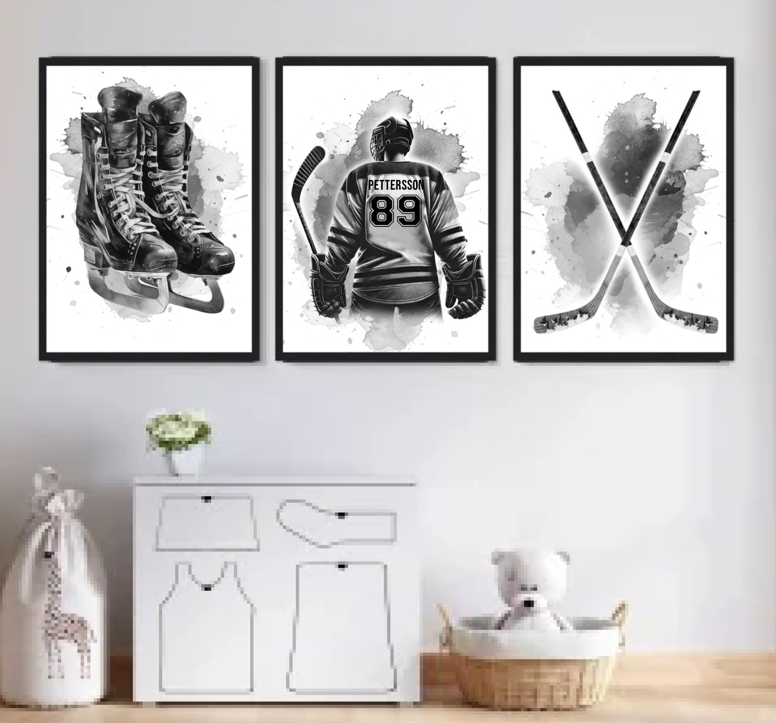 Personlig affisch - Hockey Passion Trio