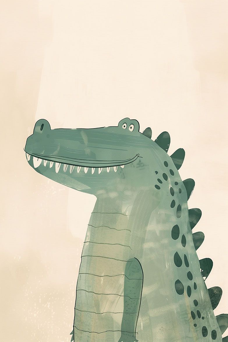Poster - Lekfull Krokodil