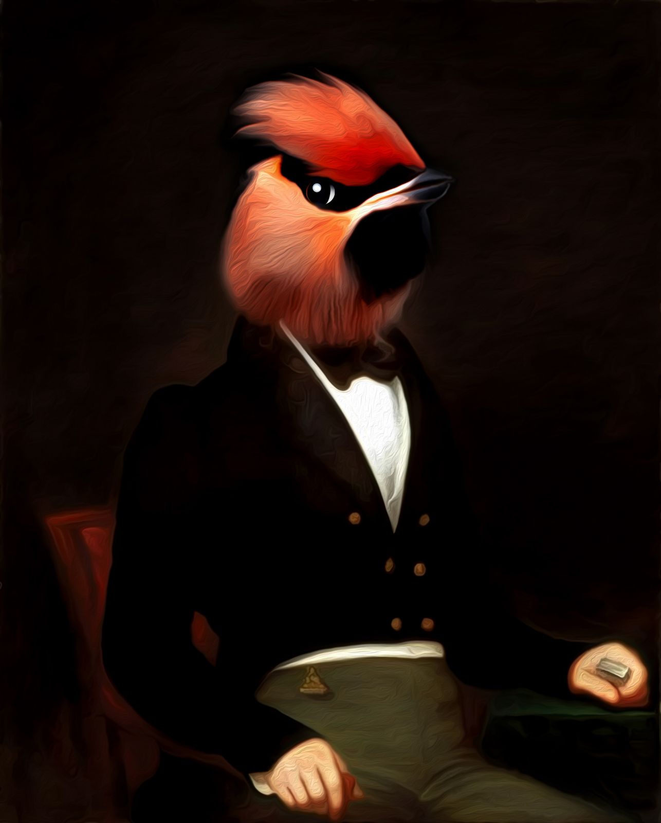 Affisch - Antropomorf Fågel
