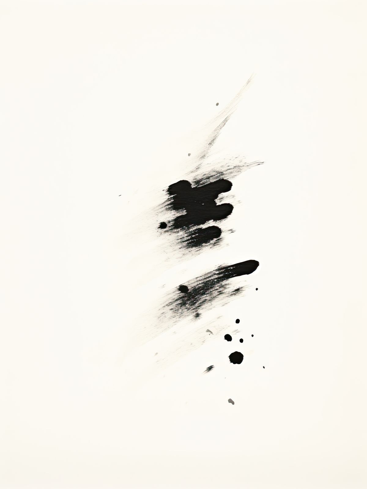 Poster - Svart Bläckstänk