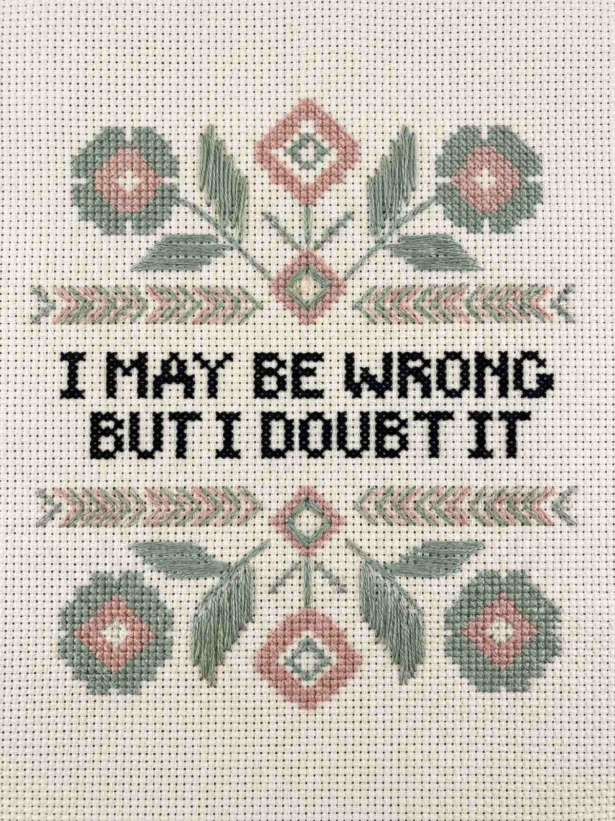 Poster - Citat Blombroderi