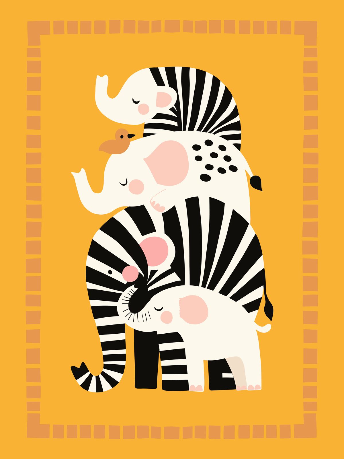 Poster - Elefantfamilj