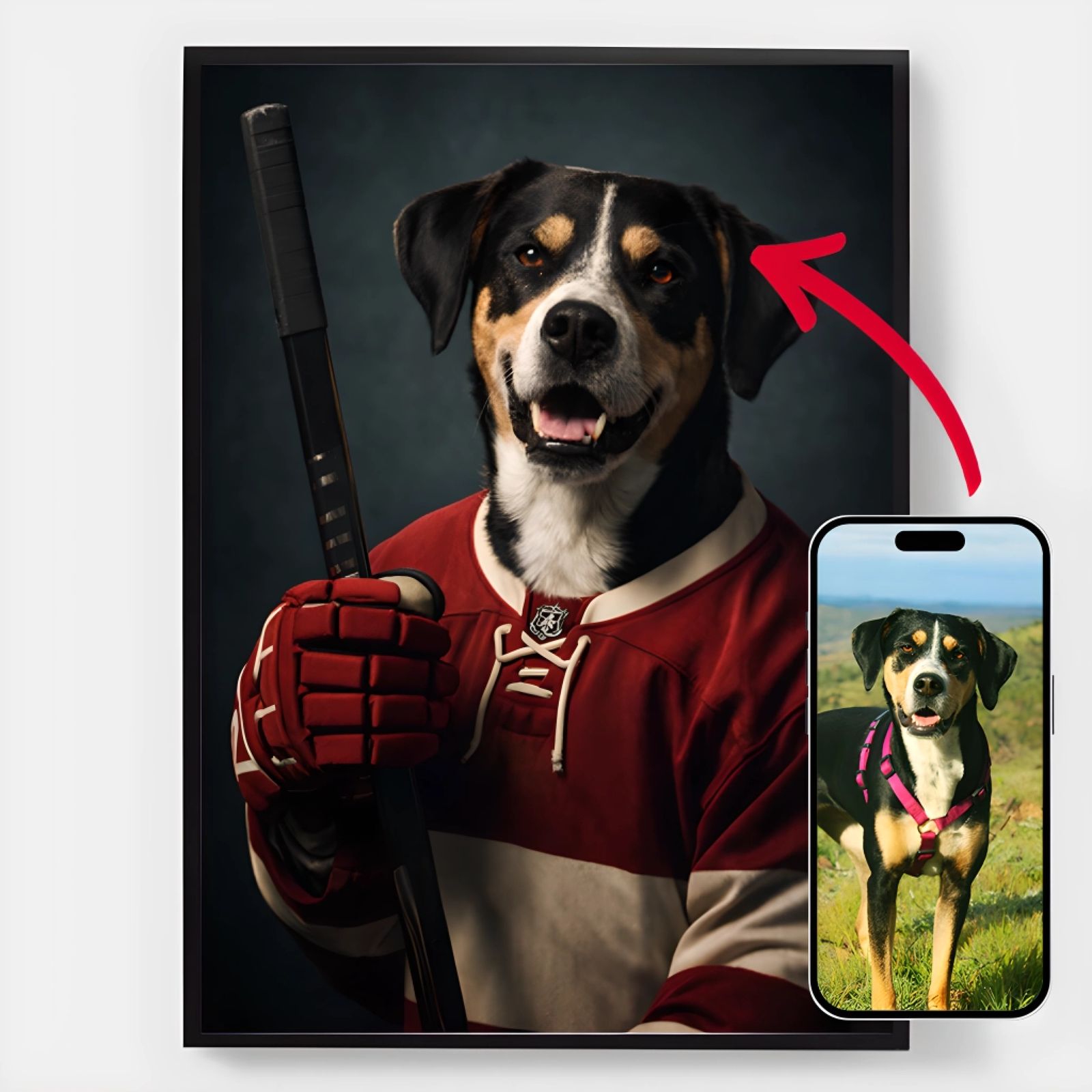 Personlig Poster - Ishockeydjuret - AI Poster