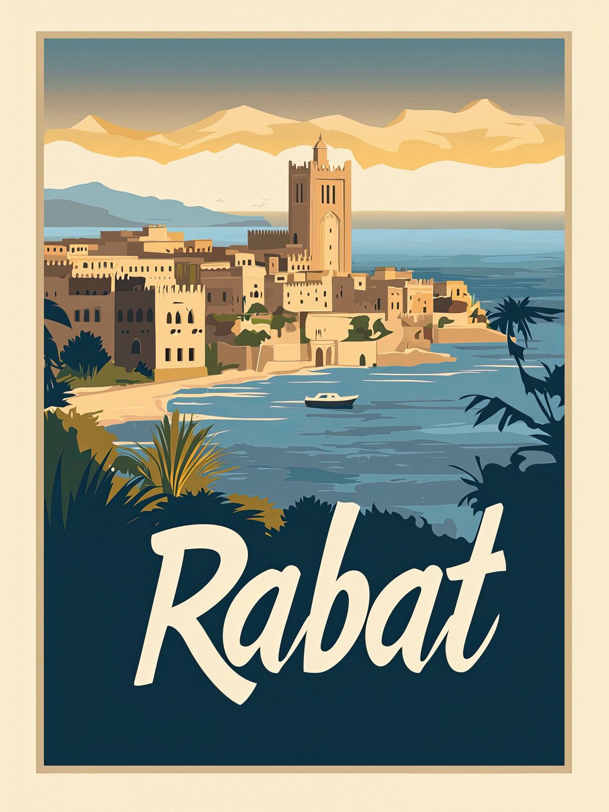 Affisch - Rabat Stadsbild