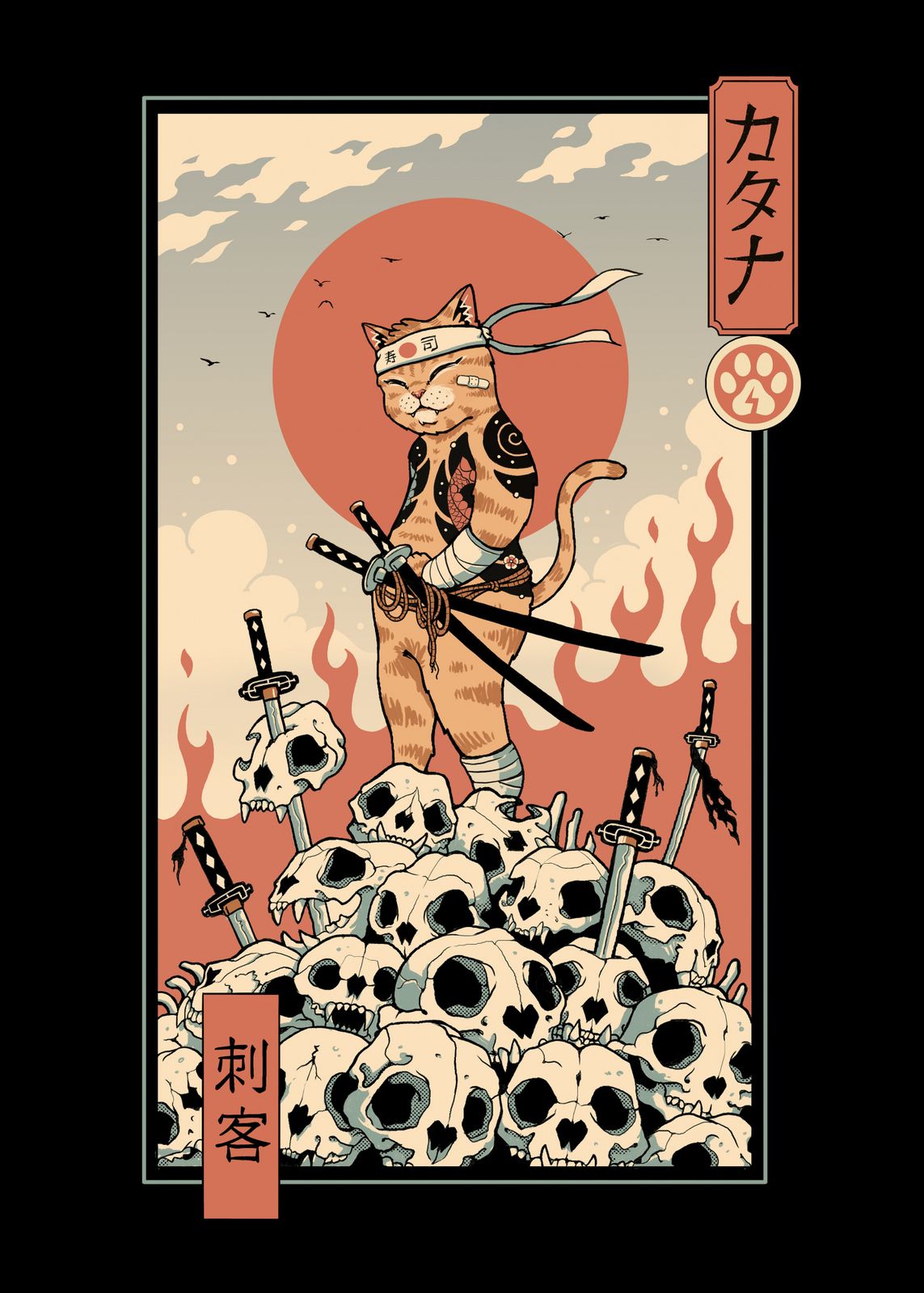 Poster - Samurai Cat