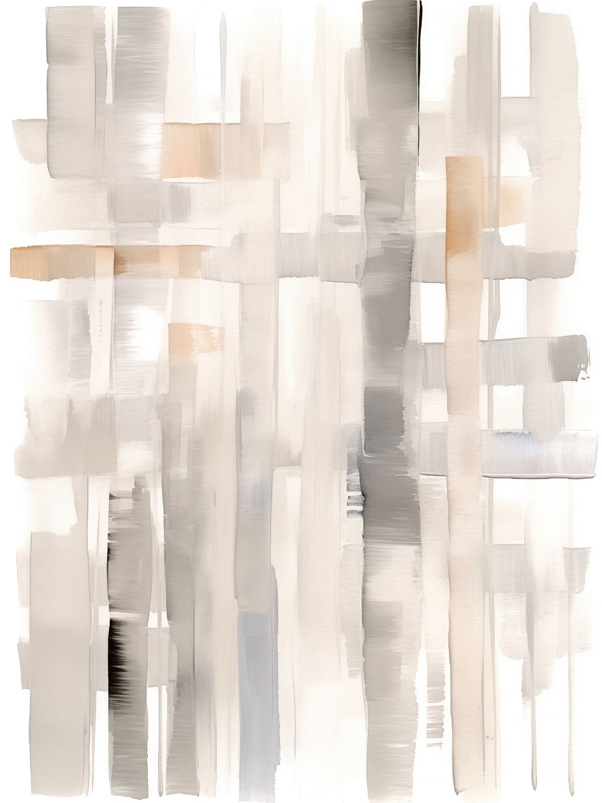 Poster - Abstrakta Penseldrag