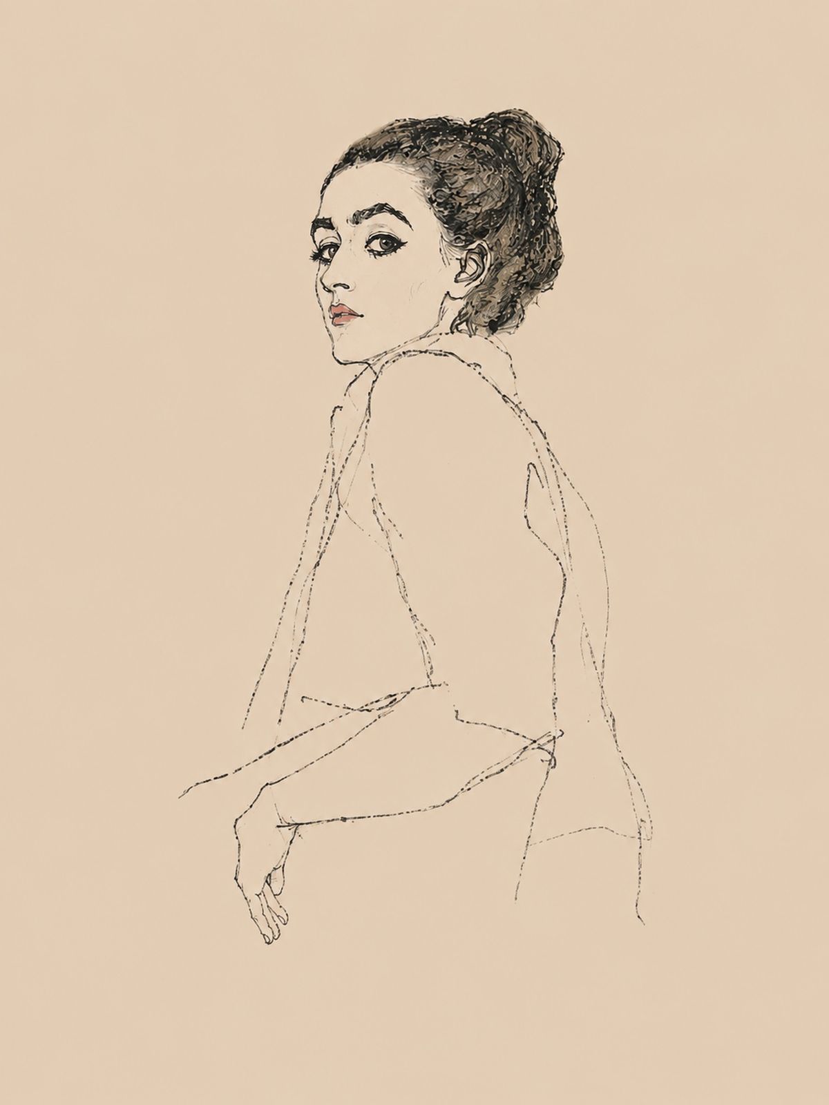 Poster - Kvinna Illustration