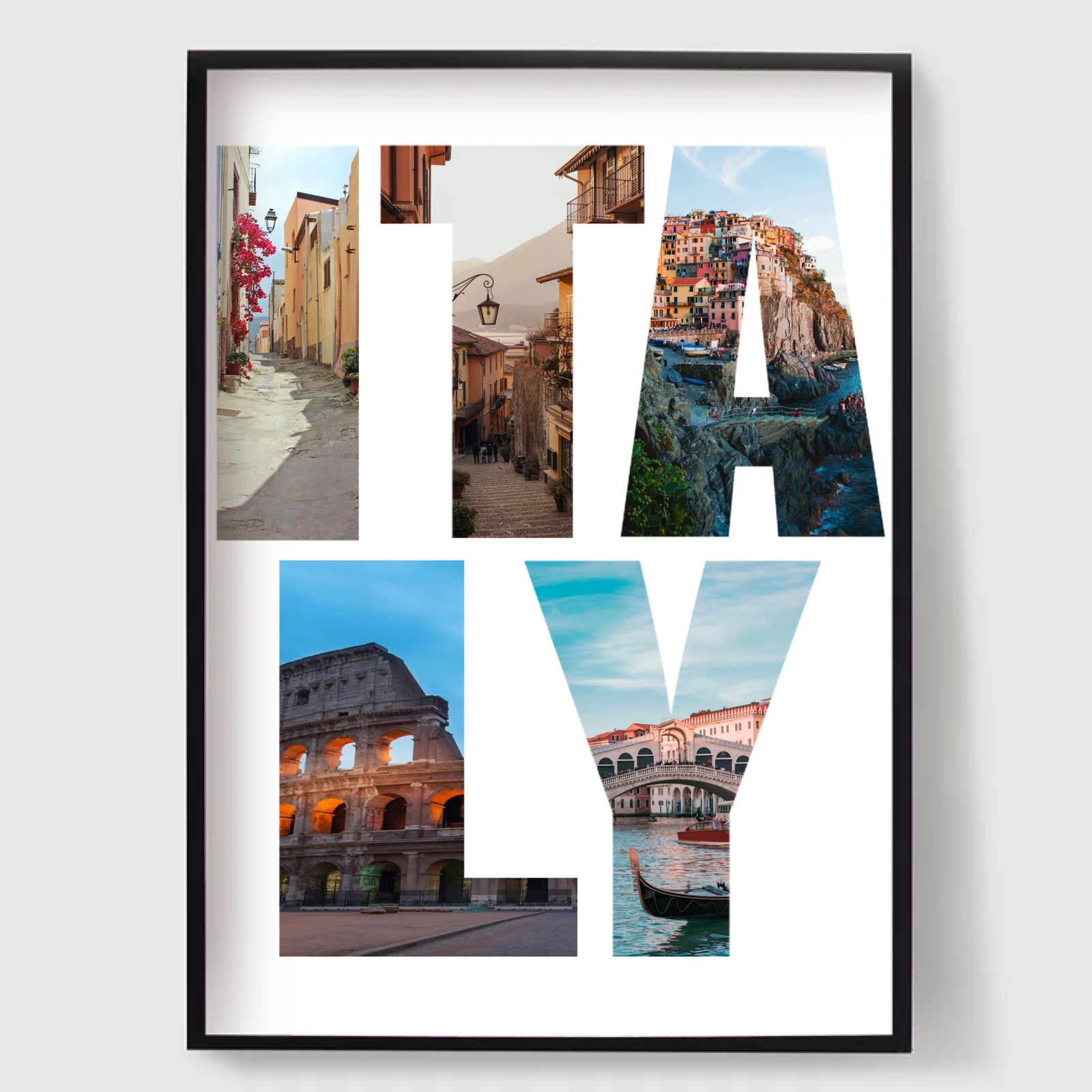 Personlig Poster - Destinationsnamn Fotouppladdning - Italien