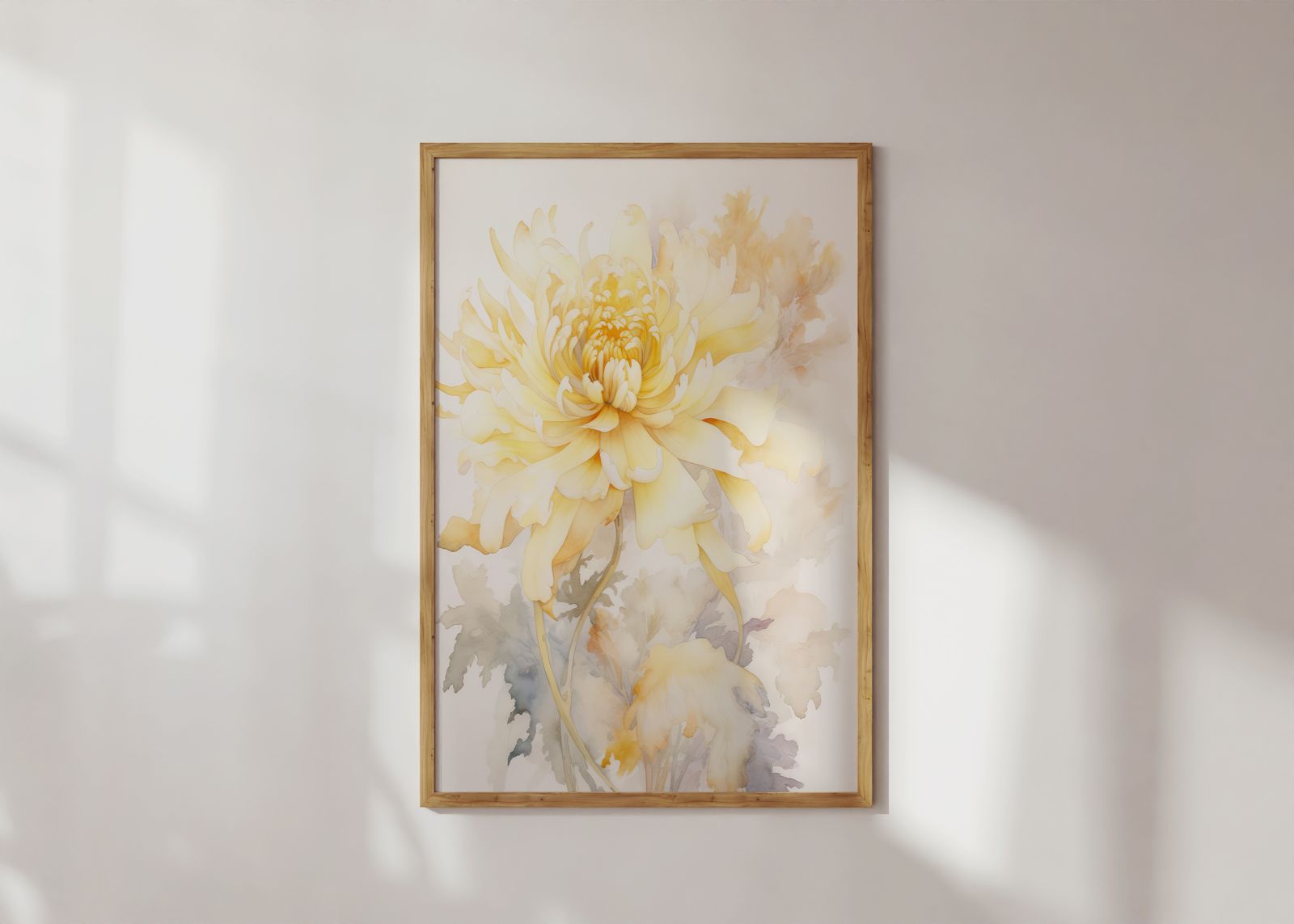 Poster - Gult Blomma Akvarell