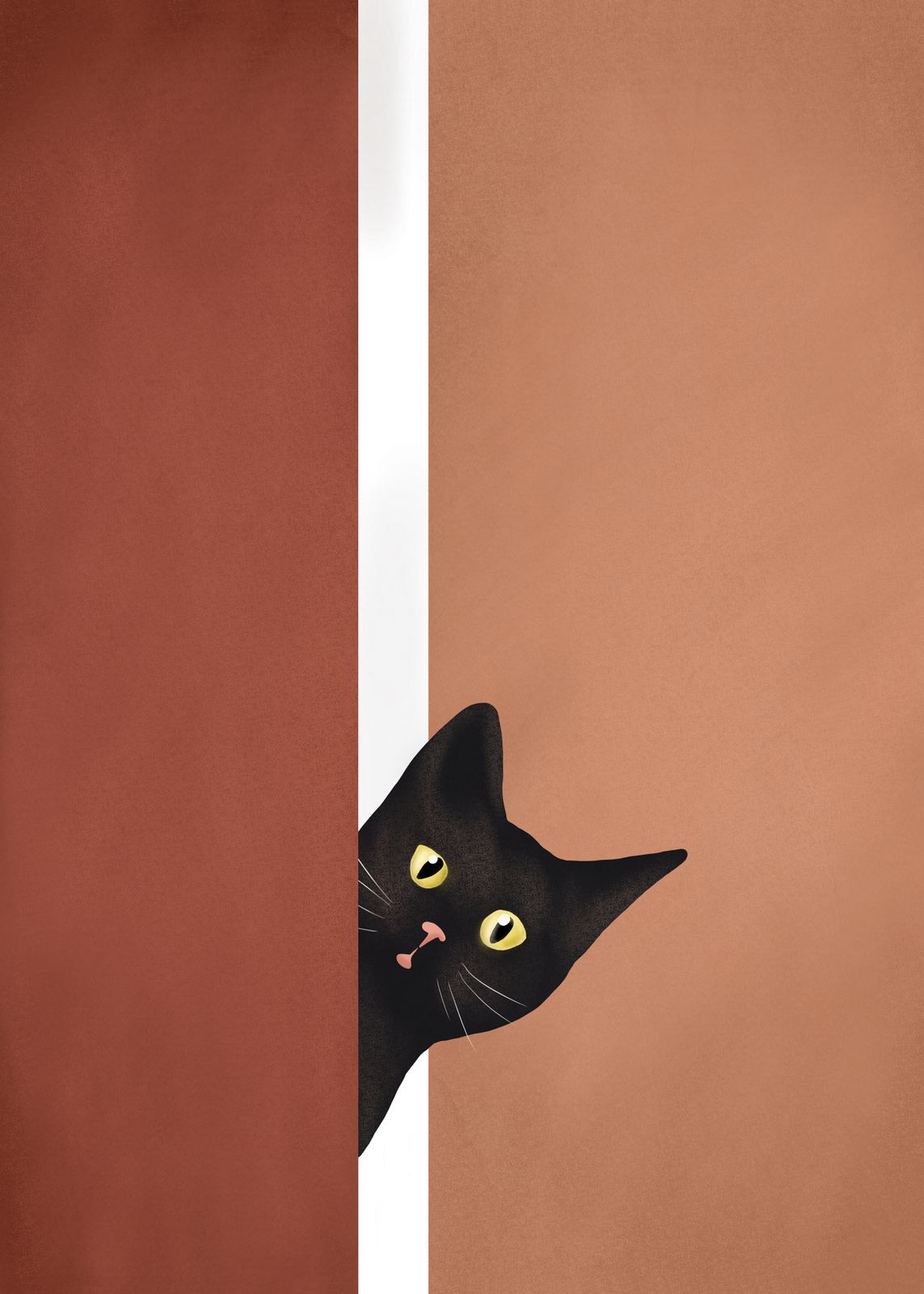 Poster - Nyfiken Katt