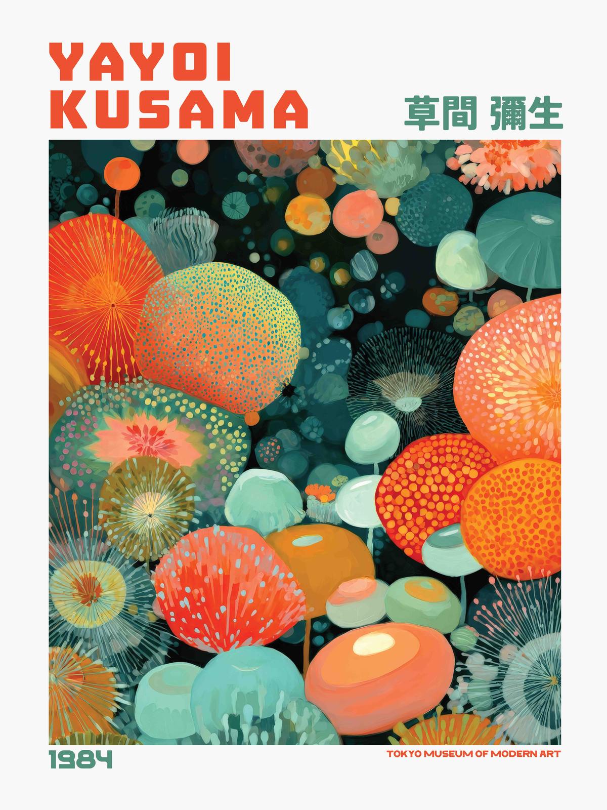 Poster - Yayoi Kusama Konstverk / Set of 2