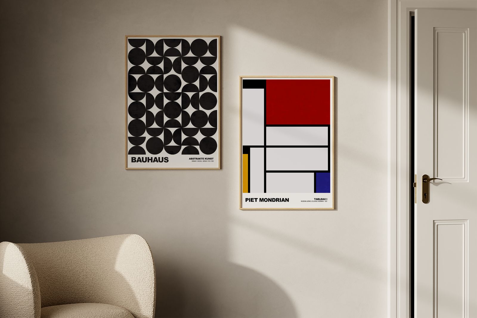 Poster - Piet Mondrian och Bauhaus / Set om 2