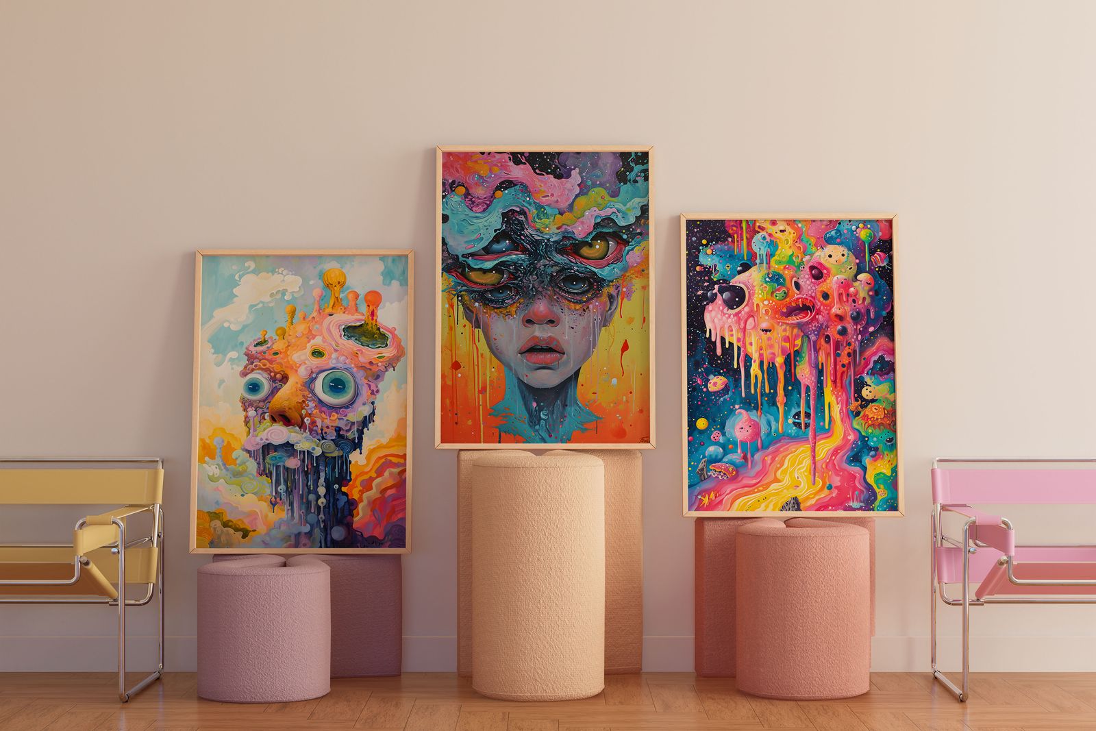 Poster - Surreal Art Collection / Set med 3