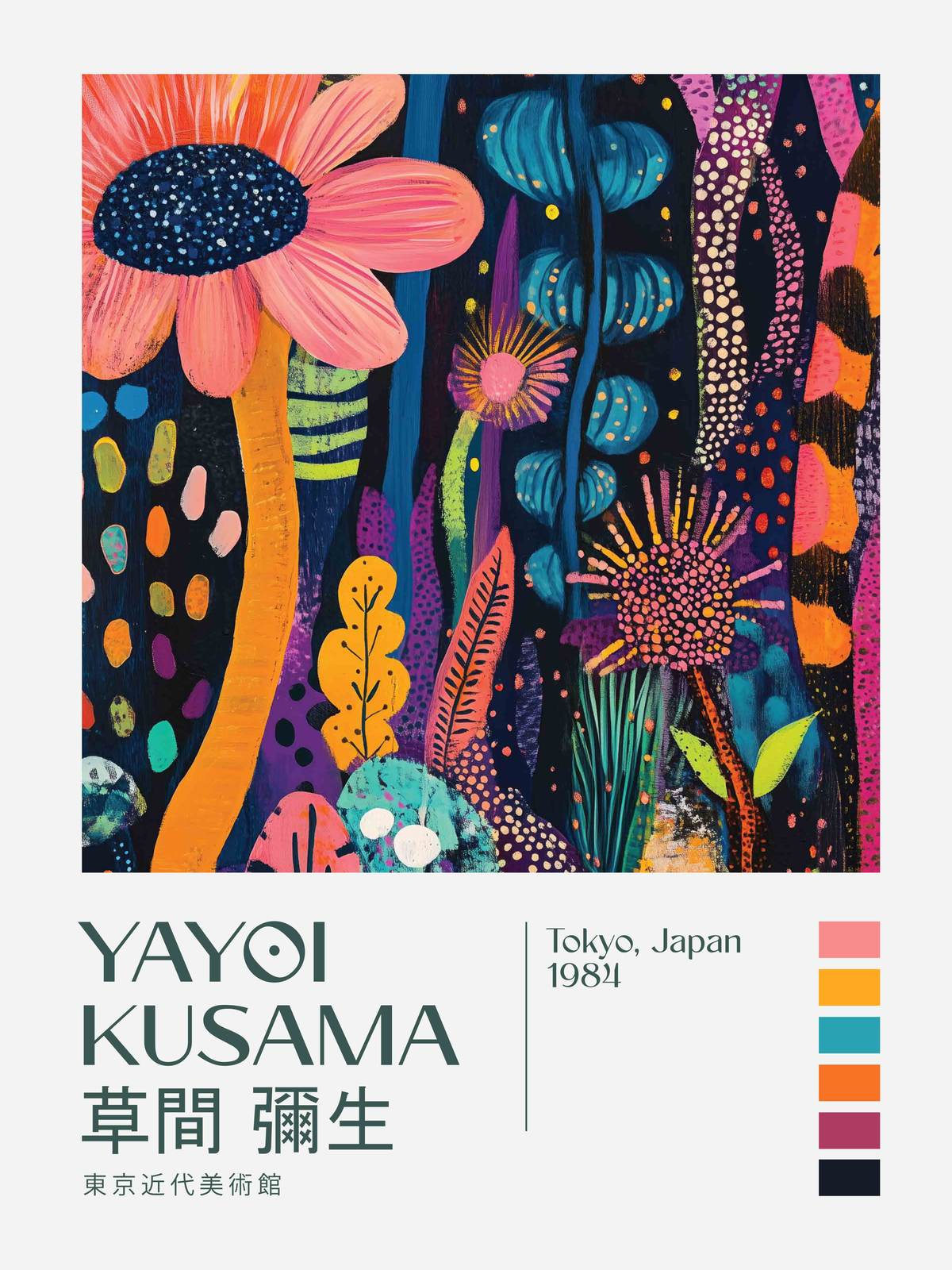 Affisch - Inspirerad av Yayoi Kusama