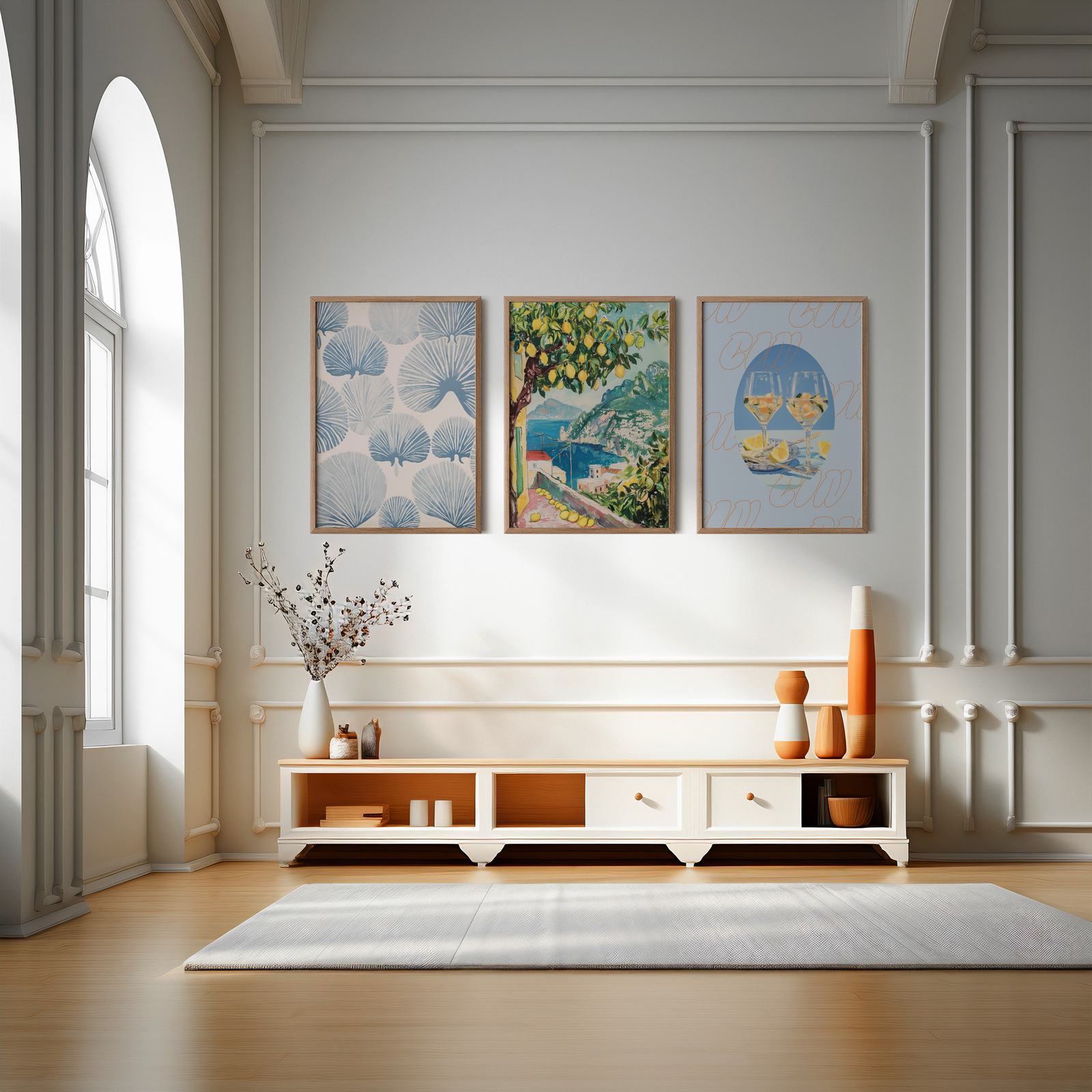 Poster - Kustens citroner och vin / Set of 3