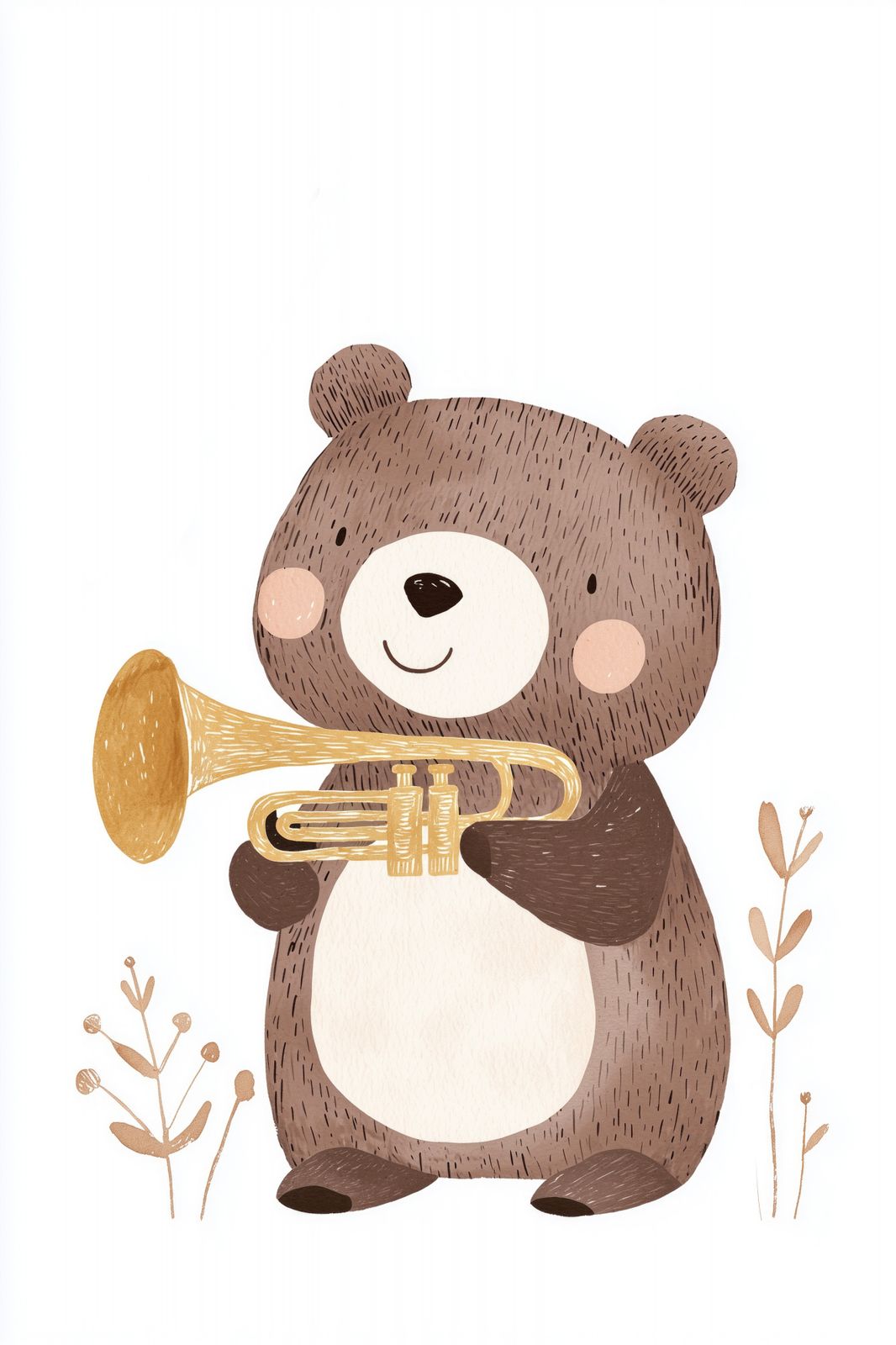 Poster - Björn med Trumpet