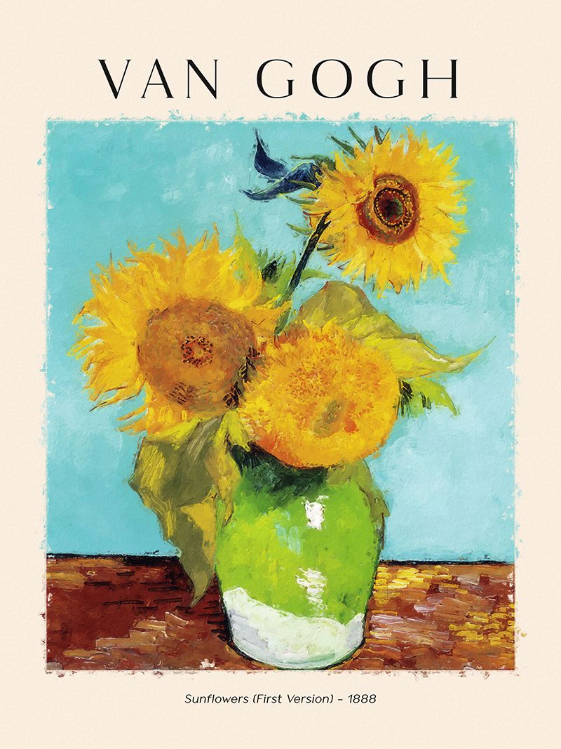 Affisch - Solrosor av Van Gogh
