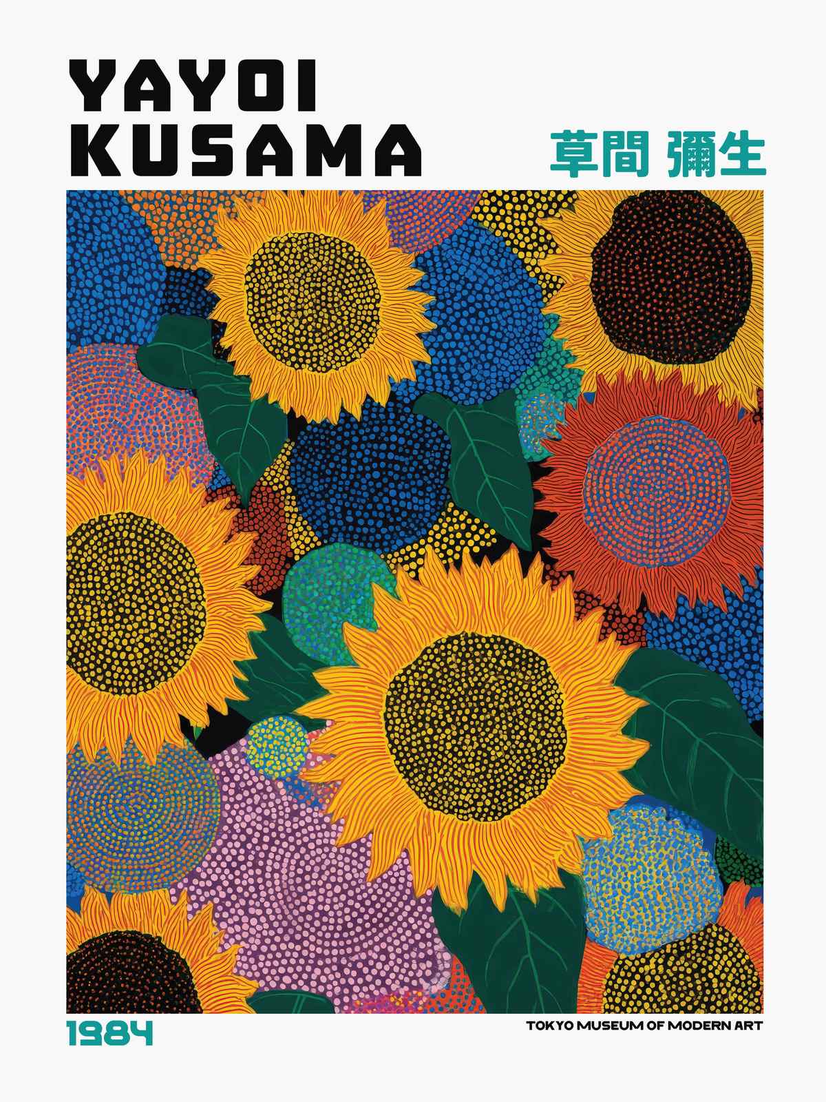 Poster - Yayoi Kusama Solrosor