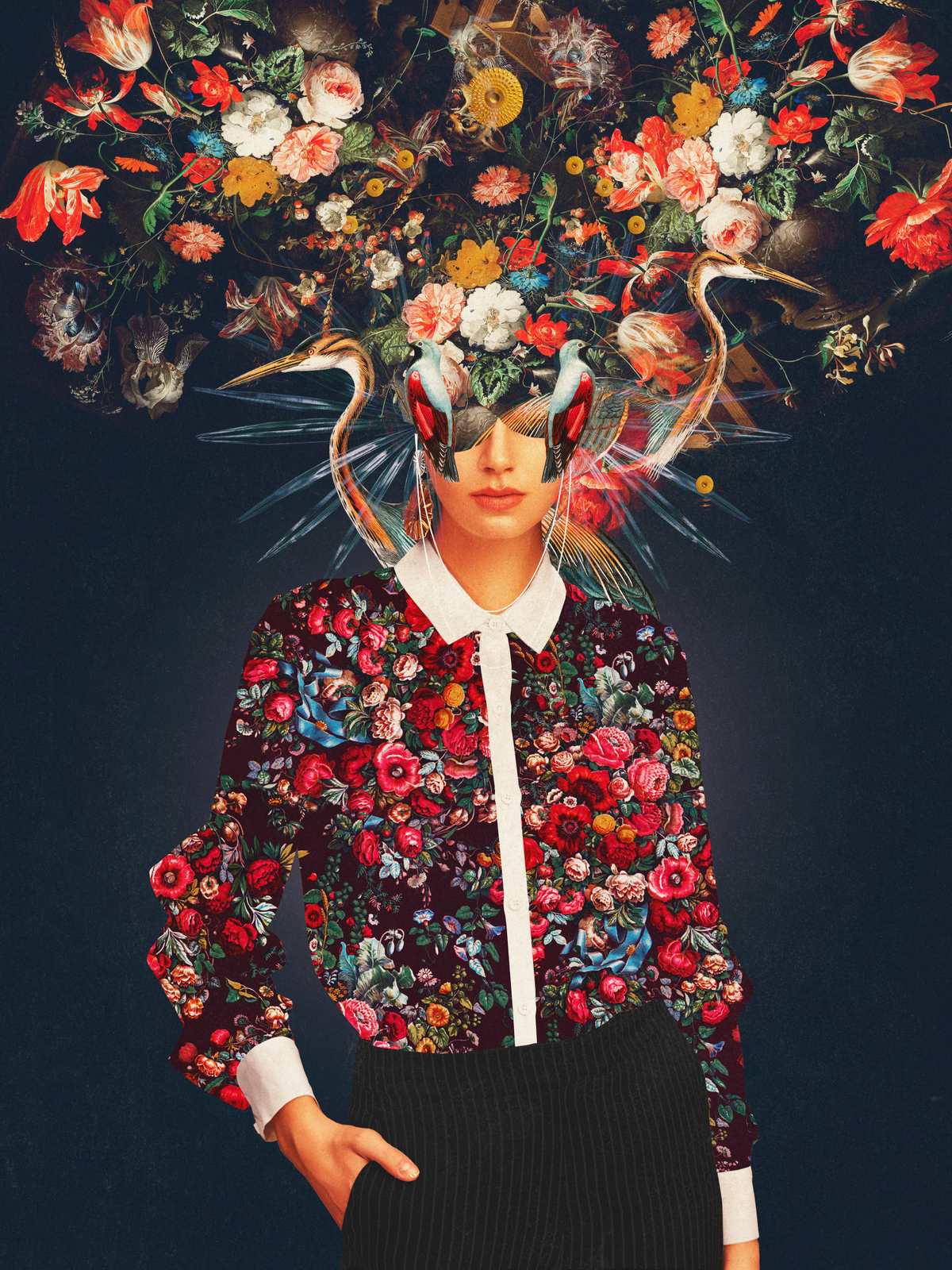 Affisch - Blommig Surrealism