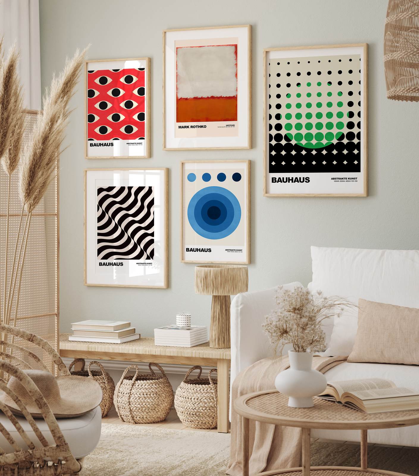 Poster - Bauhaus Abstrakt Konst / Set med 5