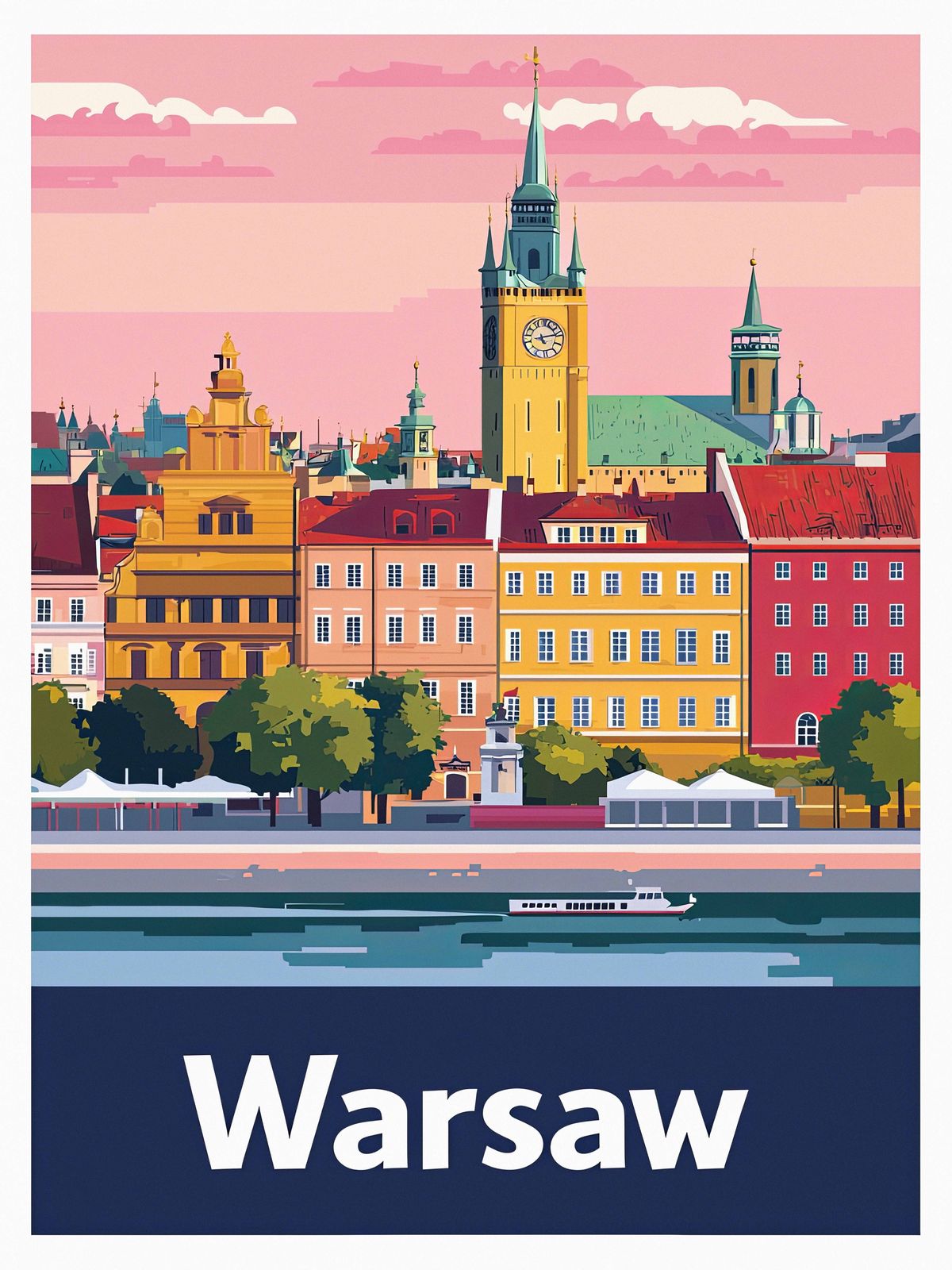 Poster - Warszawa Stadsbild
